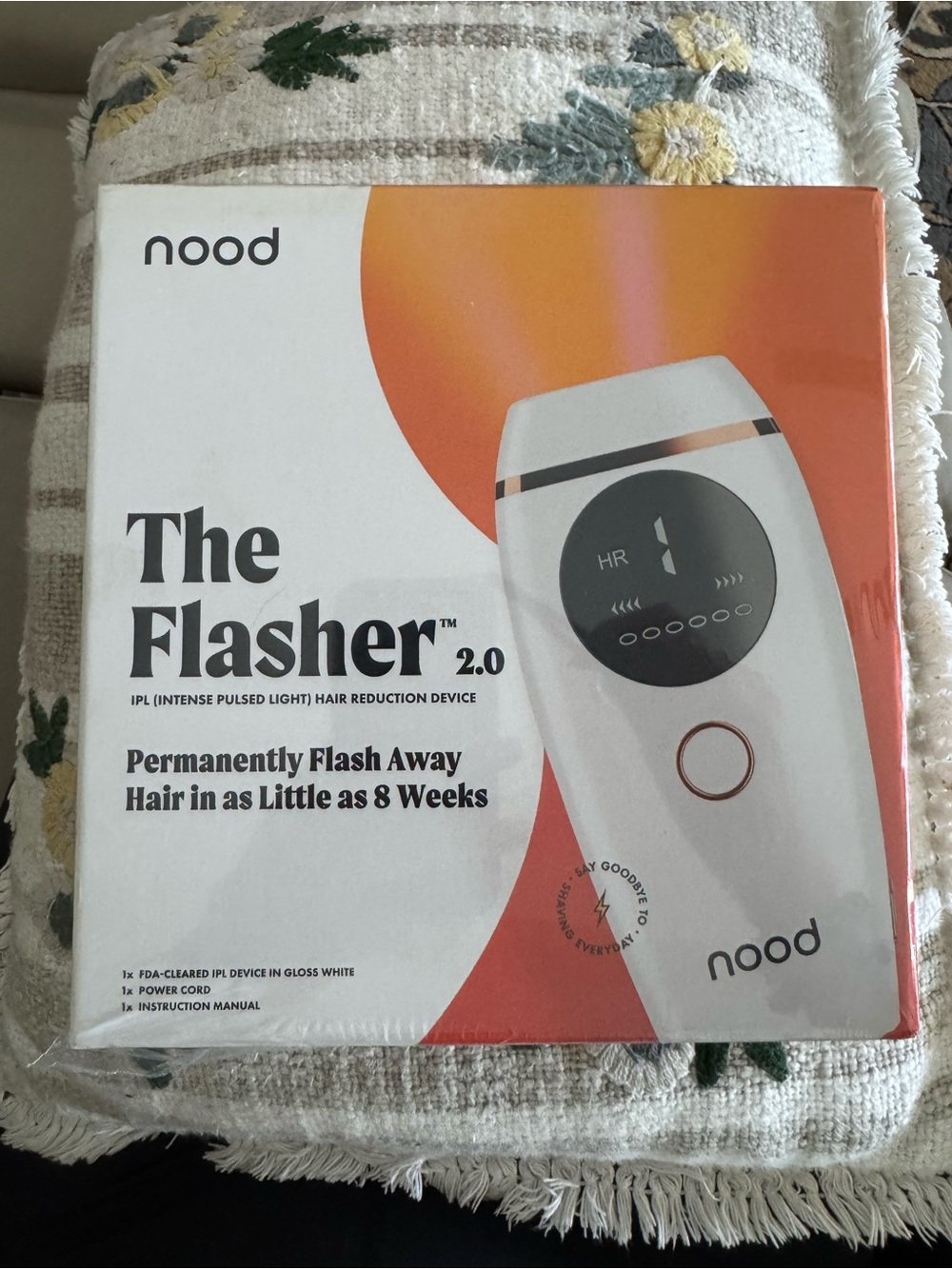 nood The Flasher 2.0 IPL Hair Removal Device - White/Orange